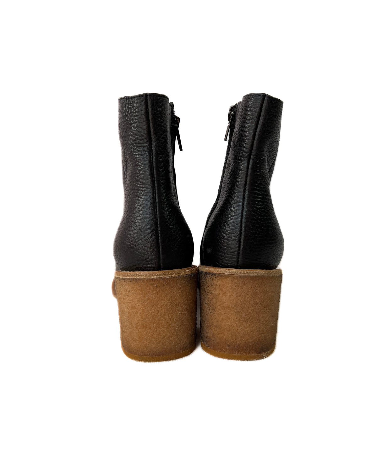 See by Chloe black leather heeled boots size 37.5