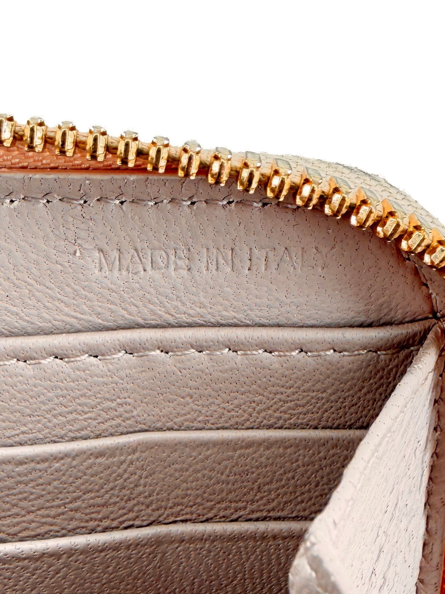 Chloé pink, olive leather zip around wallet