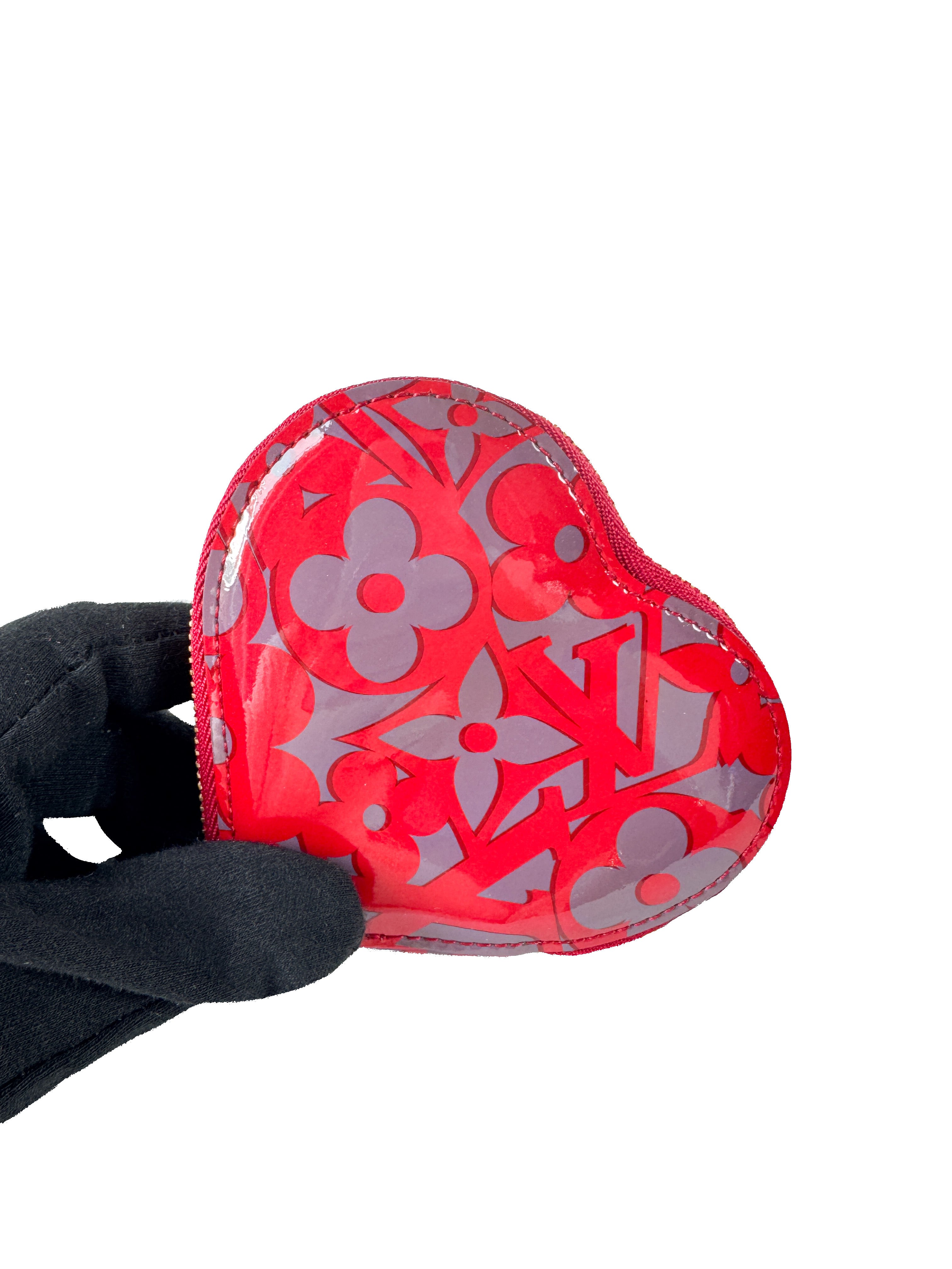 Louis Vuitton patent sweet monogram coeur heart coin purse TS4183