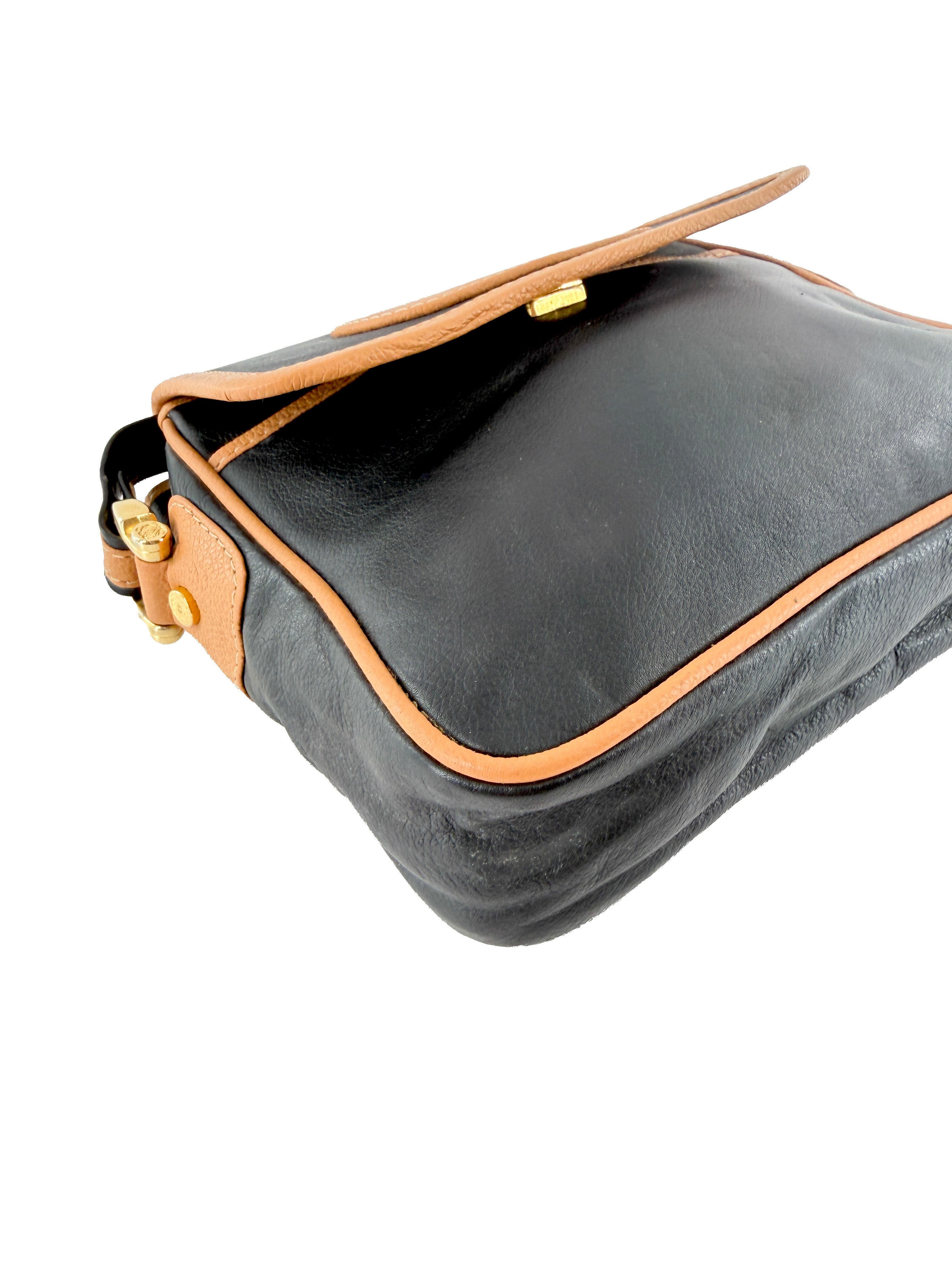 Loewe black/brown vintage leather crossbody