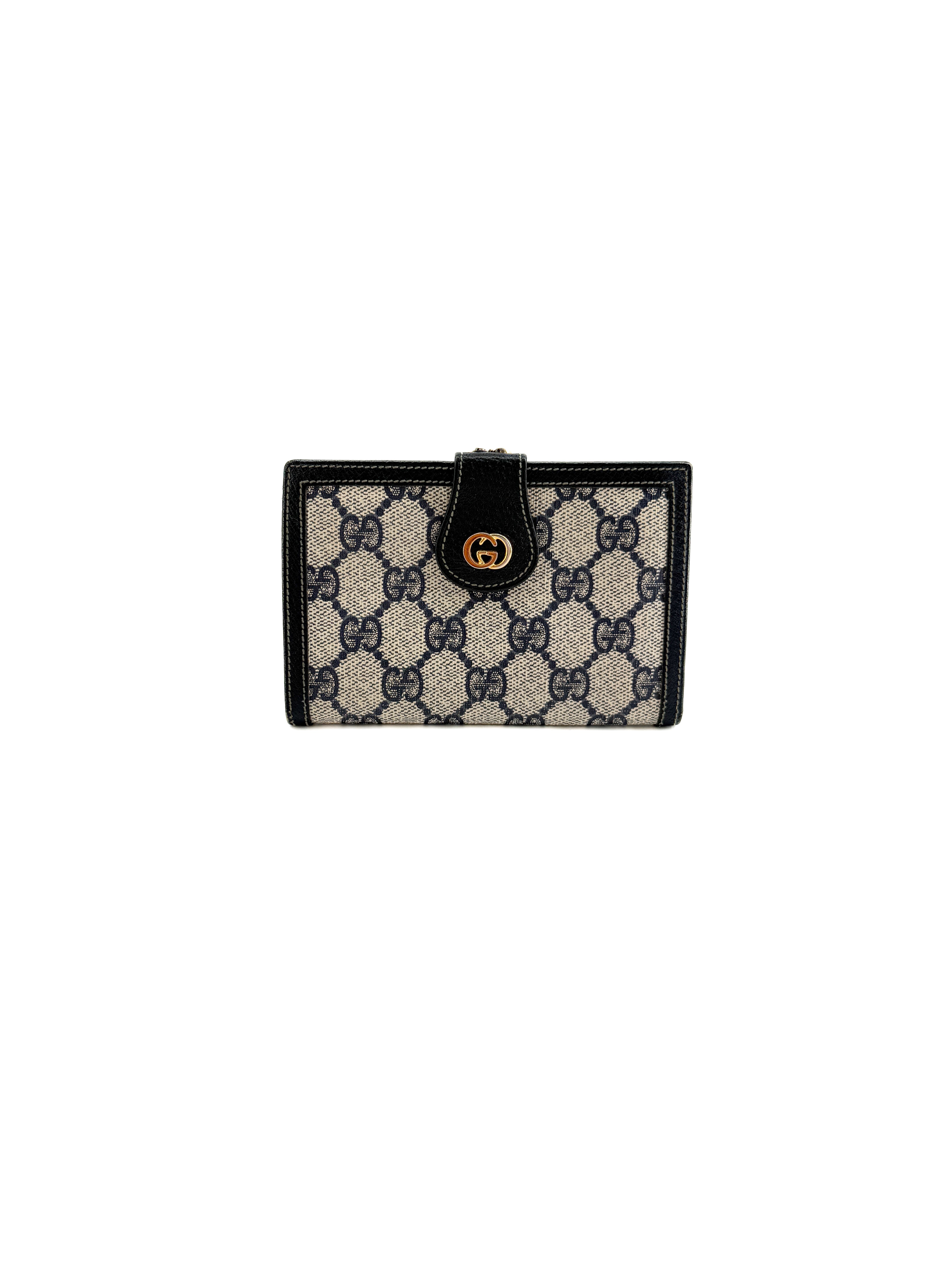 Gucci navy vintage GG wallet 035-149-0961