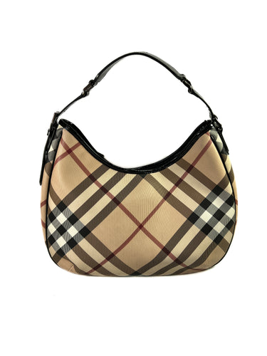Burberry supernova check hobo shoulder bag