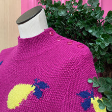 Maeve purple pear short sleeve sweater size L NWT