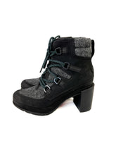 Sorel black block heeled boots size 7.5
