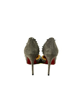 Christian Louboutin Irishell 85 veau velours gray pointed pumps size 39  retail $1095 **box**