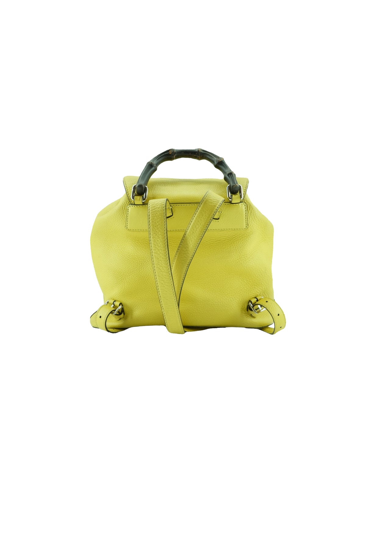 Gucci Chartreuse bamboo tassel backpack 493075