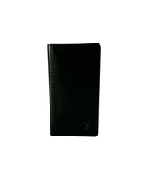 Louis Vuitton black epi Brazza slim wallet CA0948