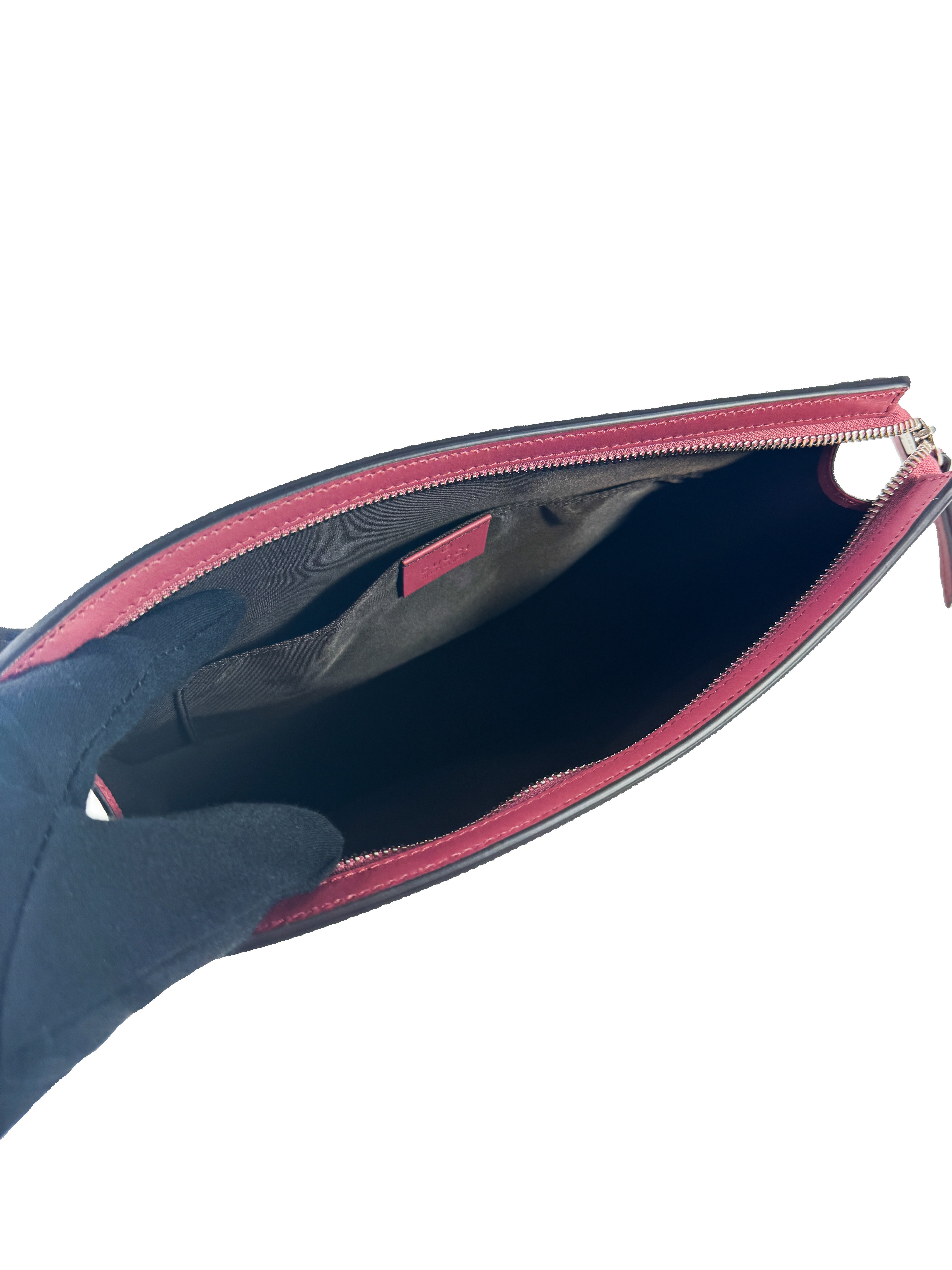 Gucci GG Supreme blooms large zip pouch 430268 0416