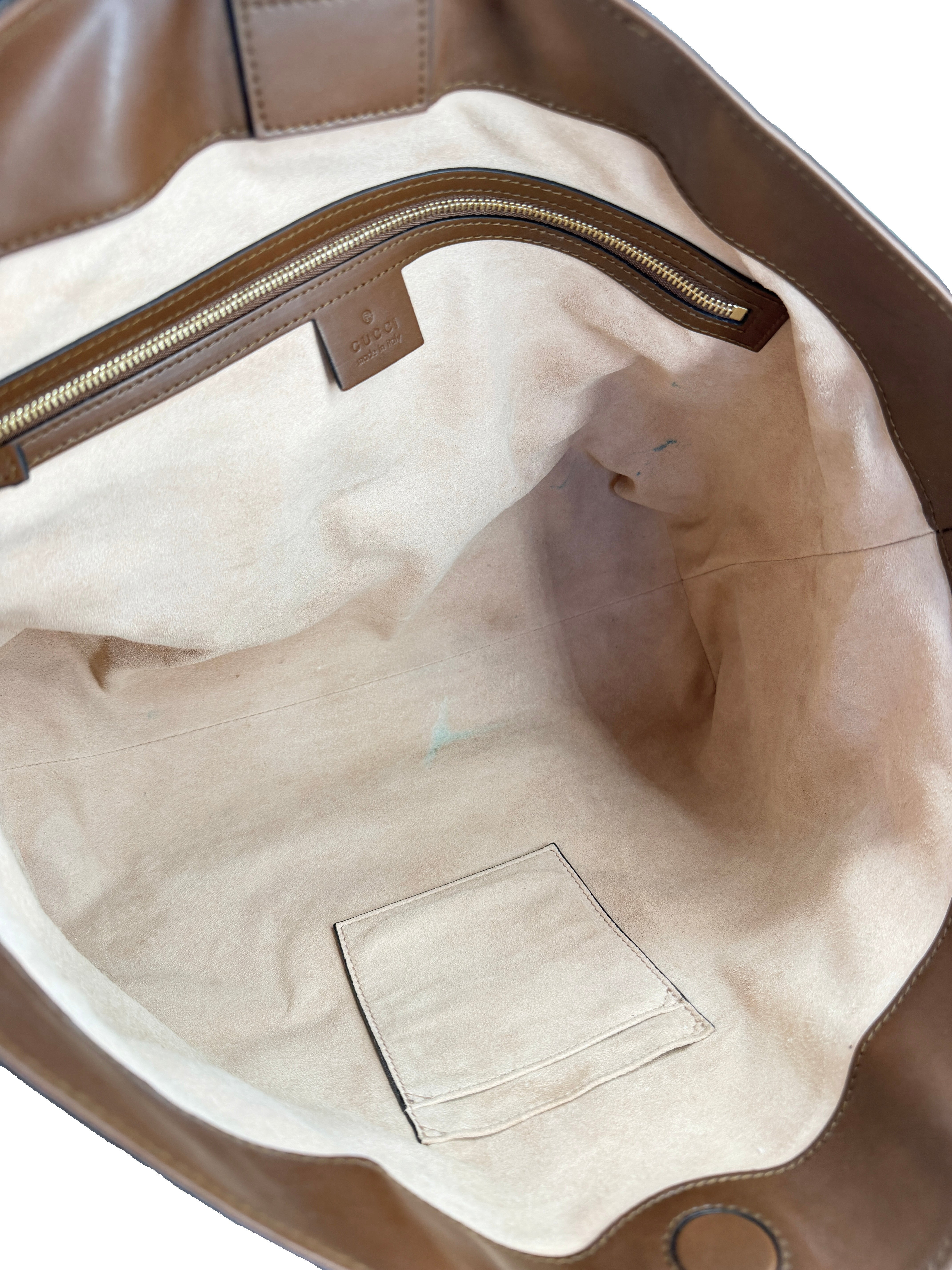 Gucci brown GG medium soft tote 453705 493075