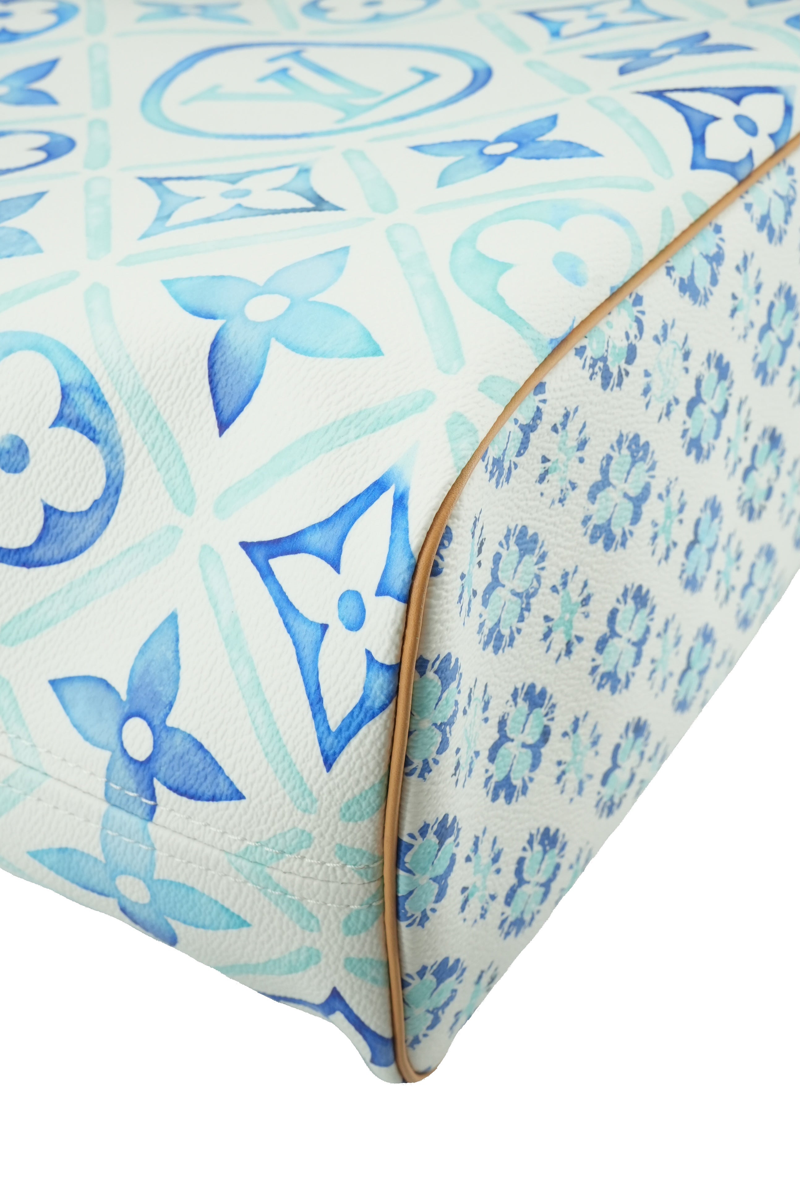 Louis Vuitton monogram Tiles by the Pool Neverfull MM lagoon blue NFC