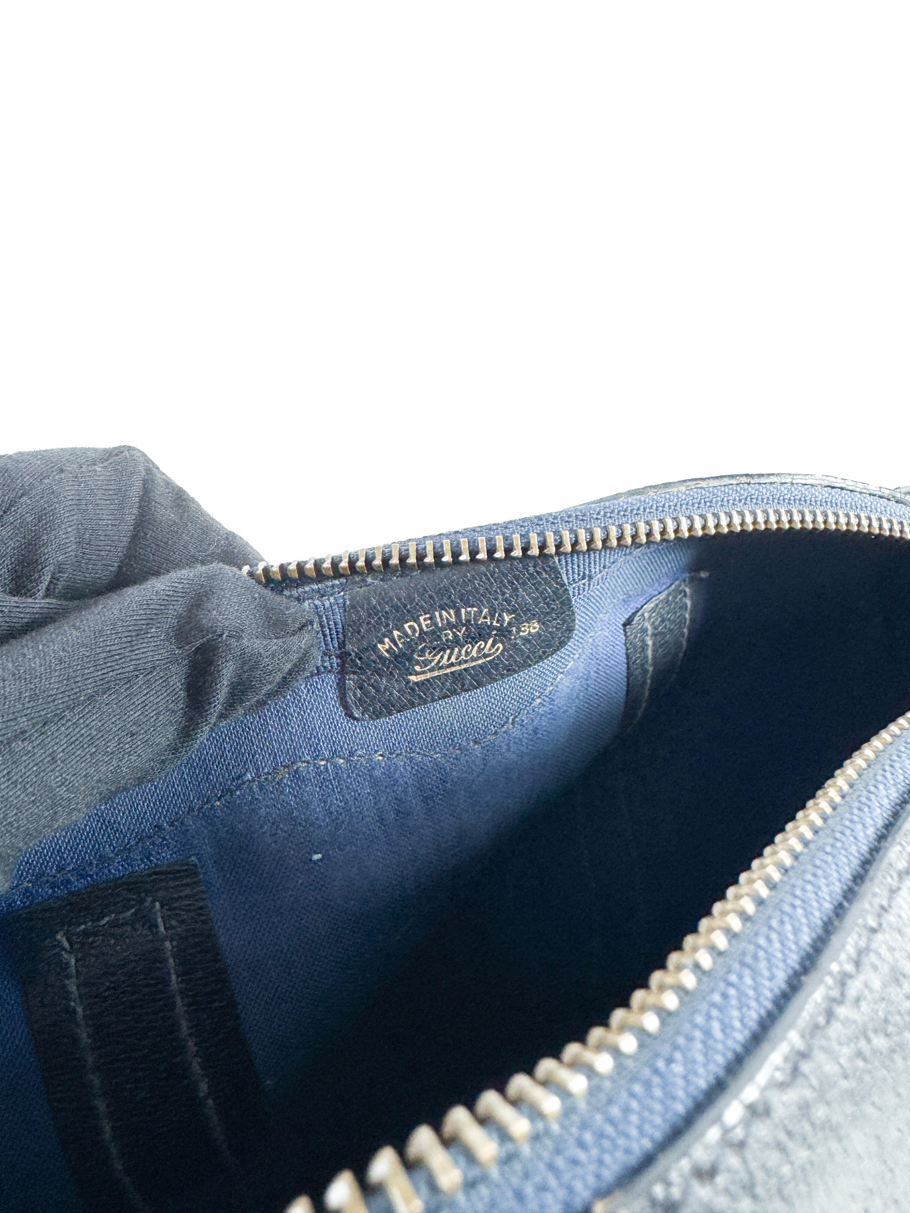 Gucci navy supreme boston bag 138