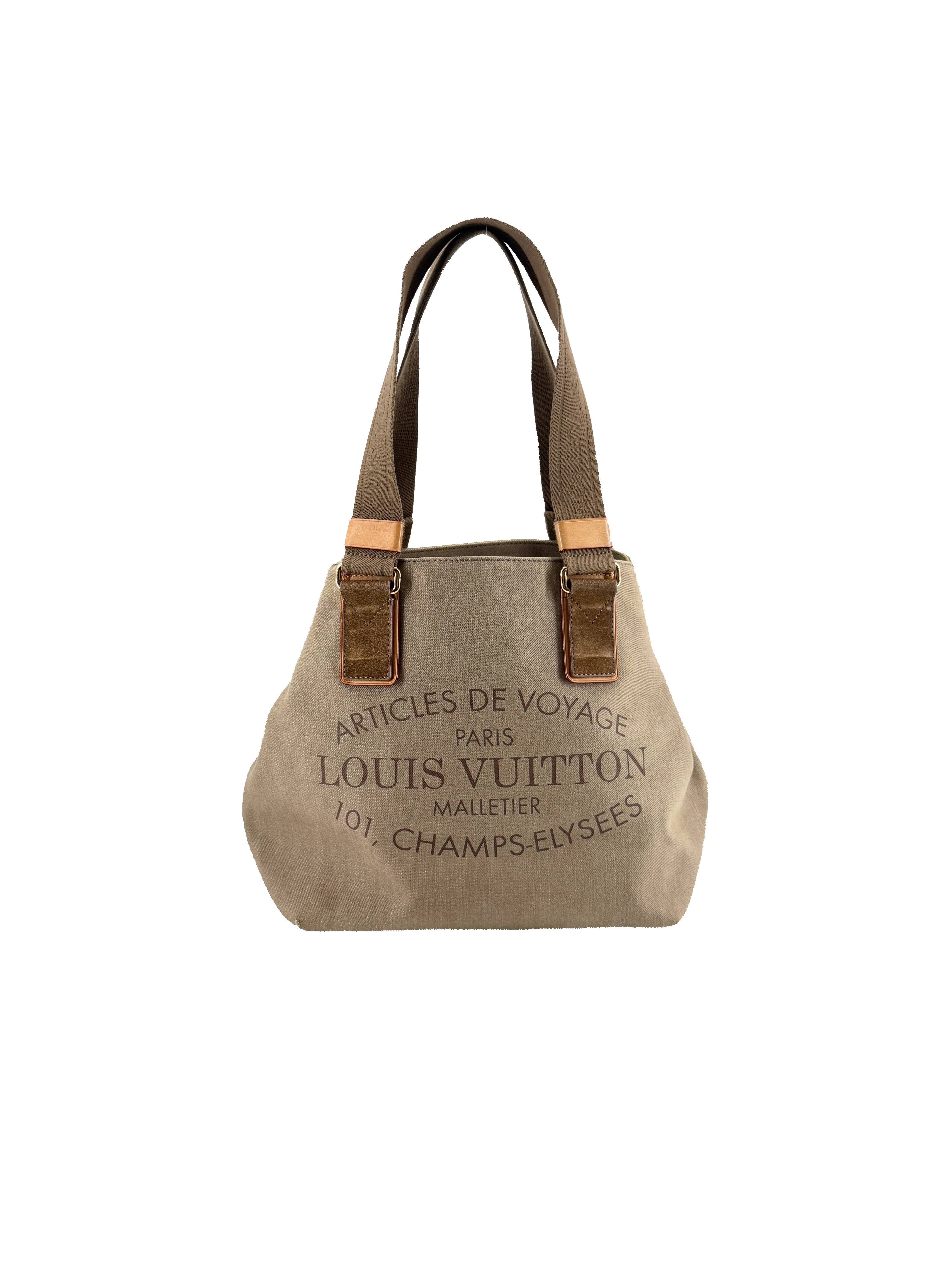 Louis Vuitton Articles de Voyage brown canvas tote FO1112
