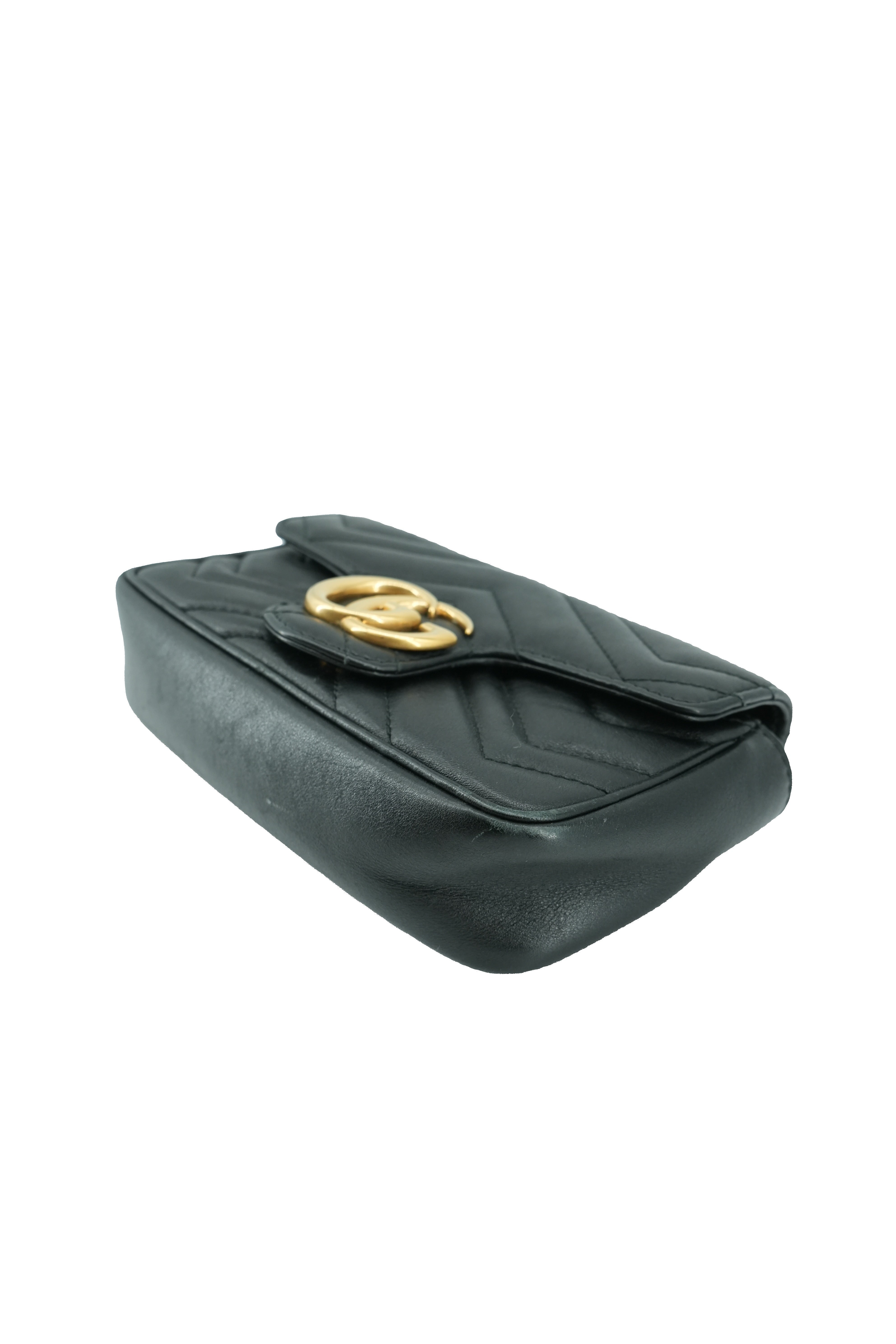 Gucci black Marmont flap super mini 476433 0959