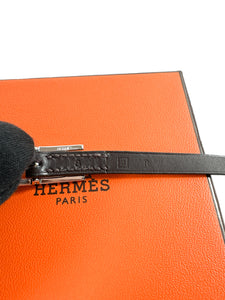 Hermès double tour Behapi brown leather bracelet (square J)