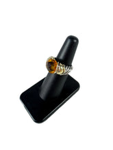 David Yurman sterling silver, 14k gold, Citrine capri cable ring