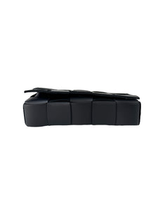 Bottega Veneta black leather small Cassette crossbody A00118842N