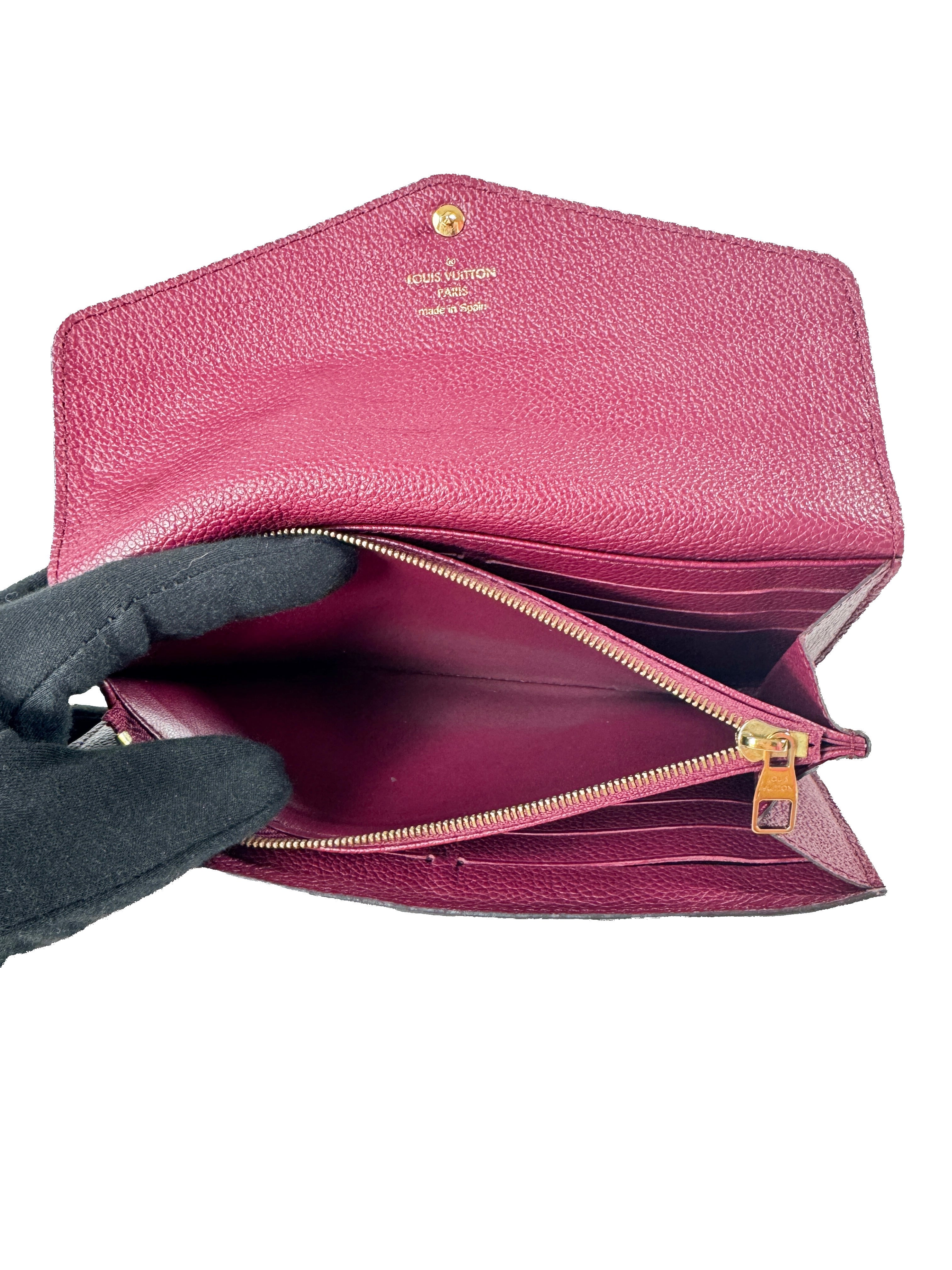 Louis Vuitton raisin monogram empriente Sarah wallet CA1165