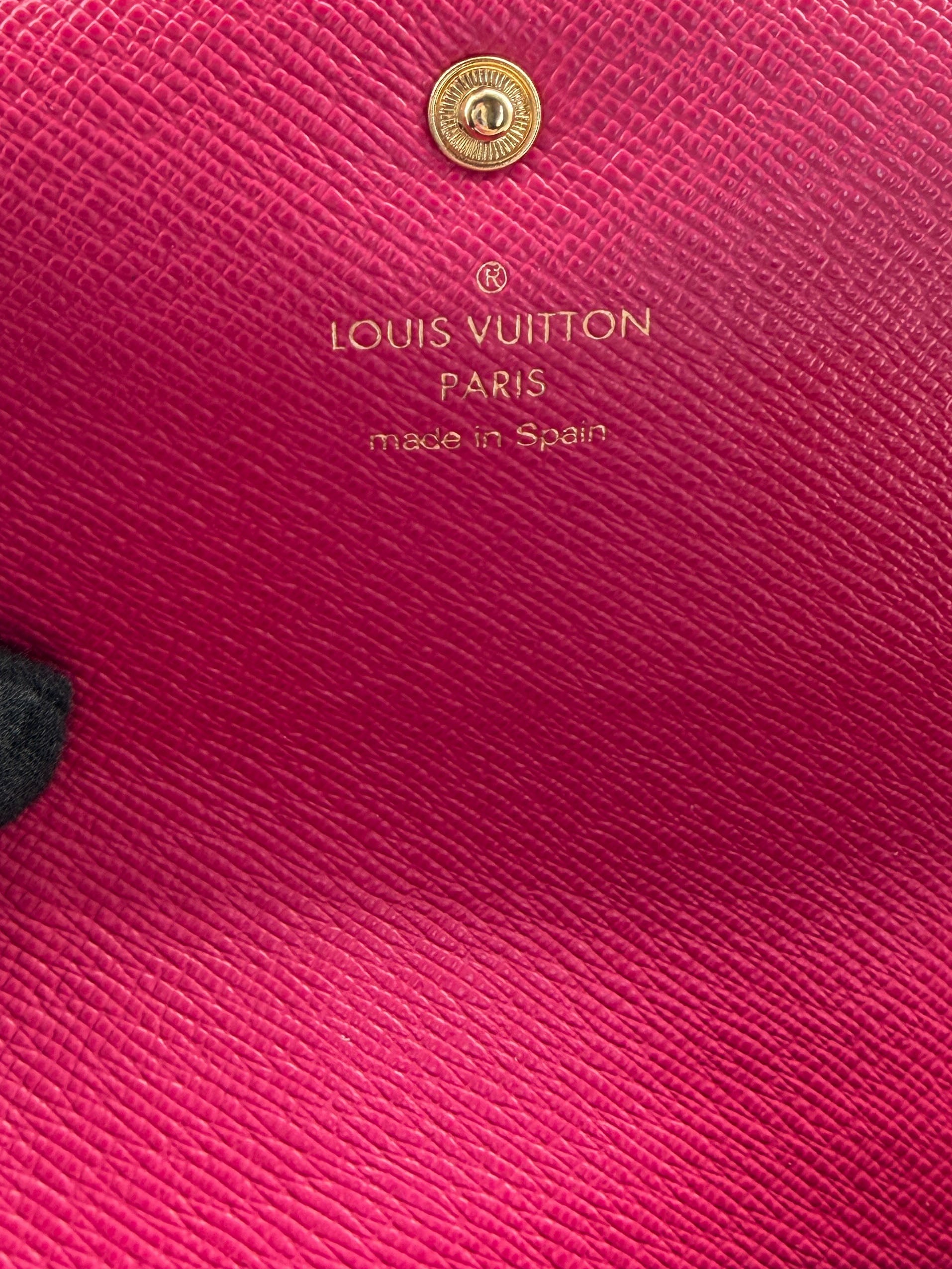 Louis Vuitton Monogram Emilie Wallet Fuchsia CA2146