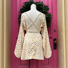 We Wore What daisy print top skirt set size M NWT