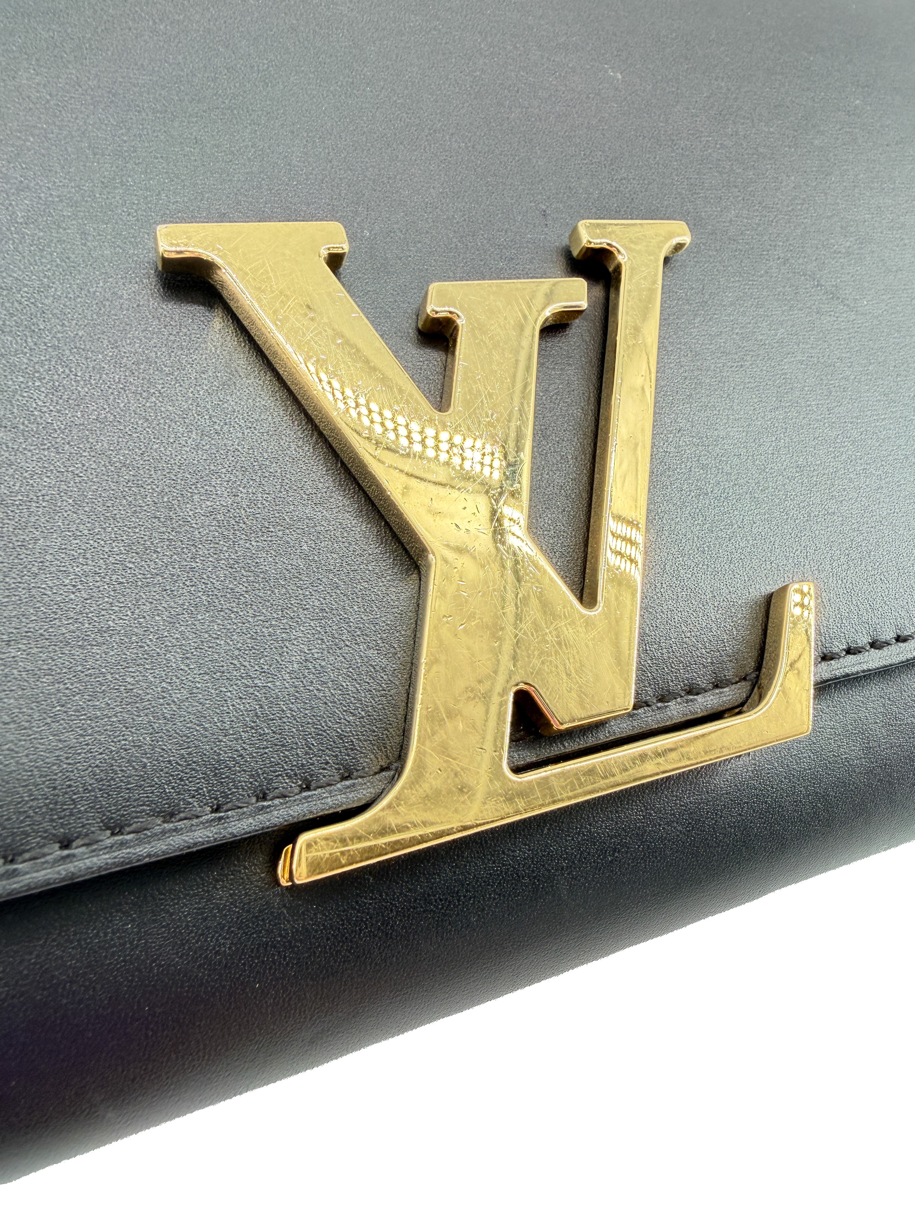 Louis Vuitton black Louise MM - My Girlfriend's Wardrobe LLC