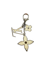Louis Vuitton silver cream key chain *as is*