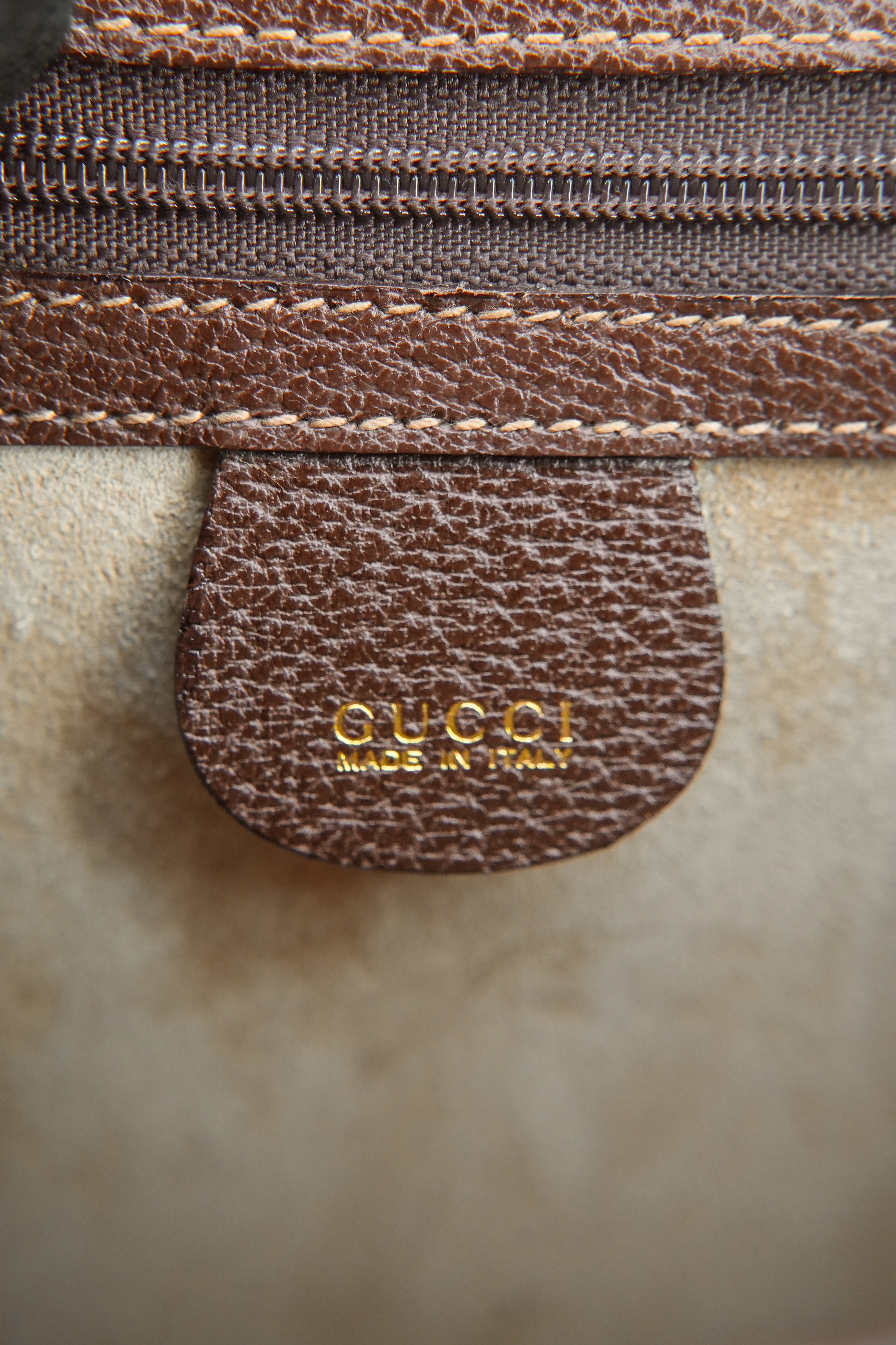 Gucci brown vintage leather crossbody 1829591003