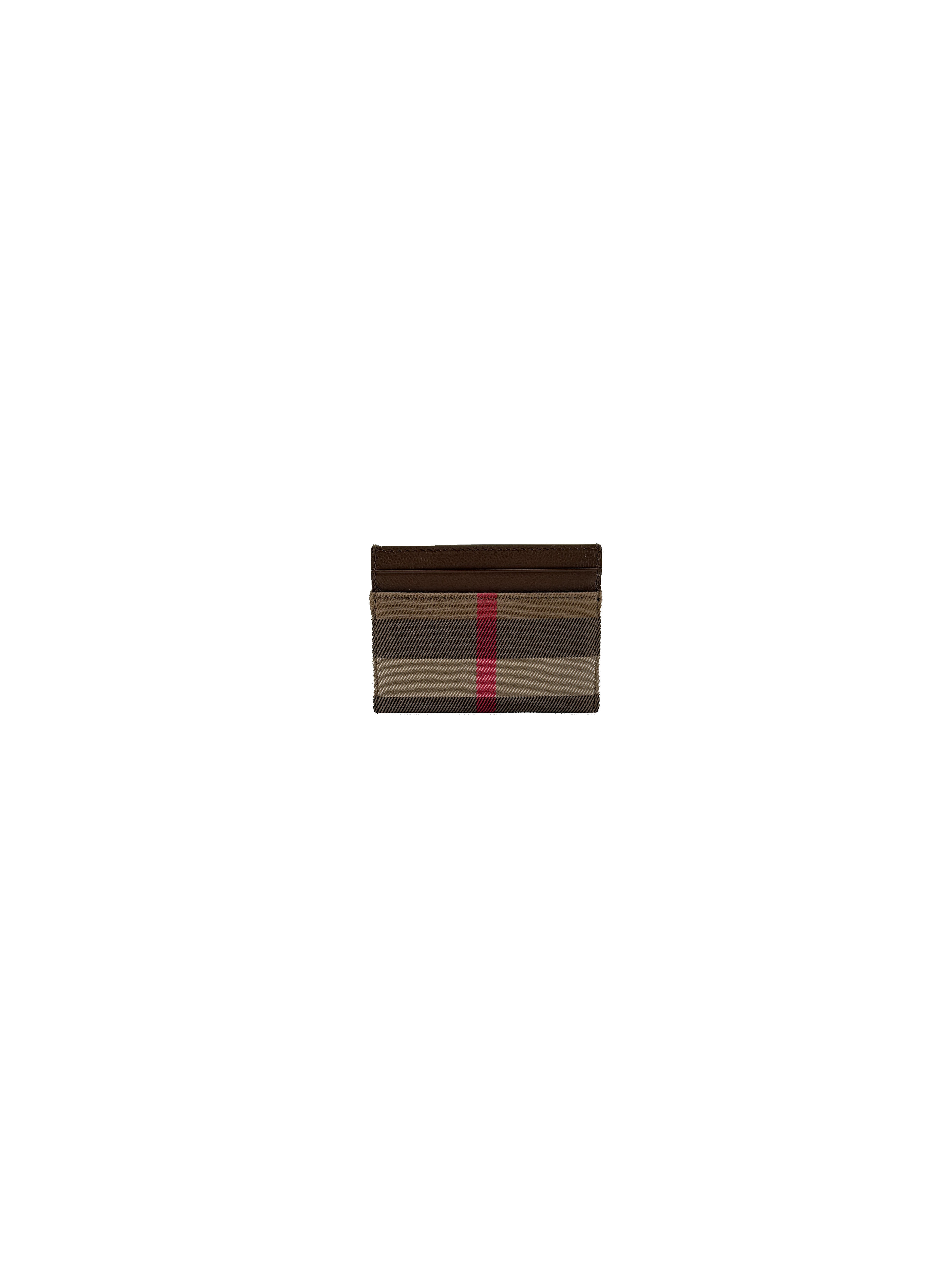 Burberry canvas leather check card case 8084540