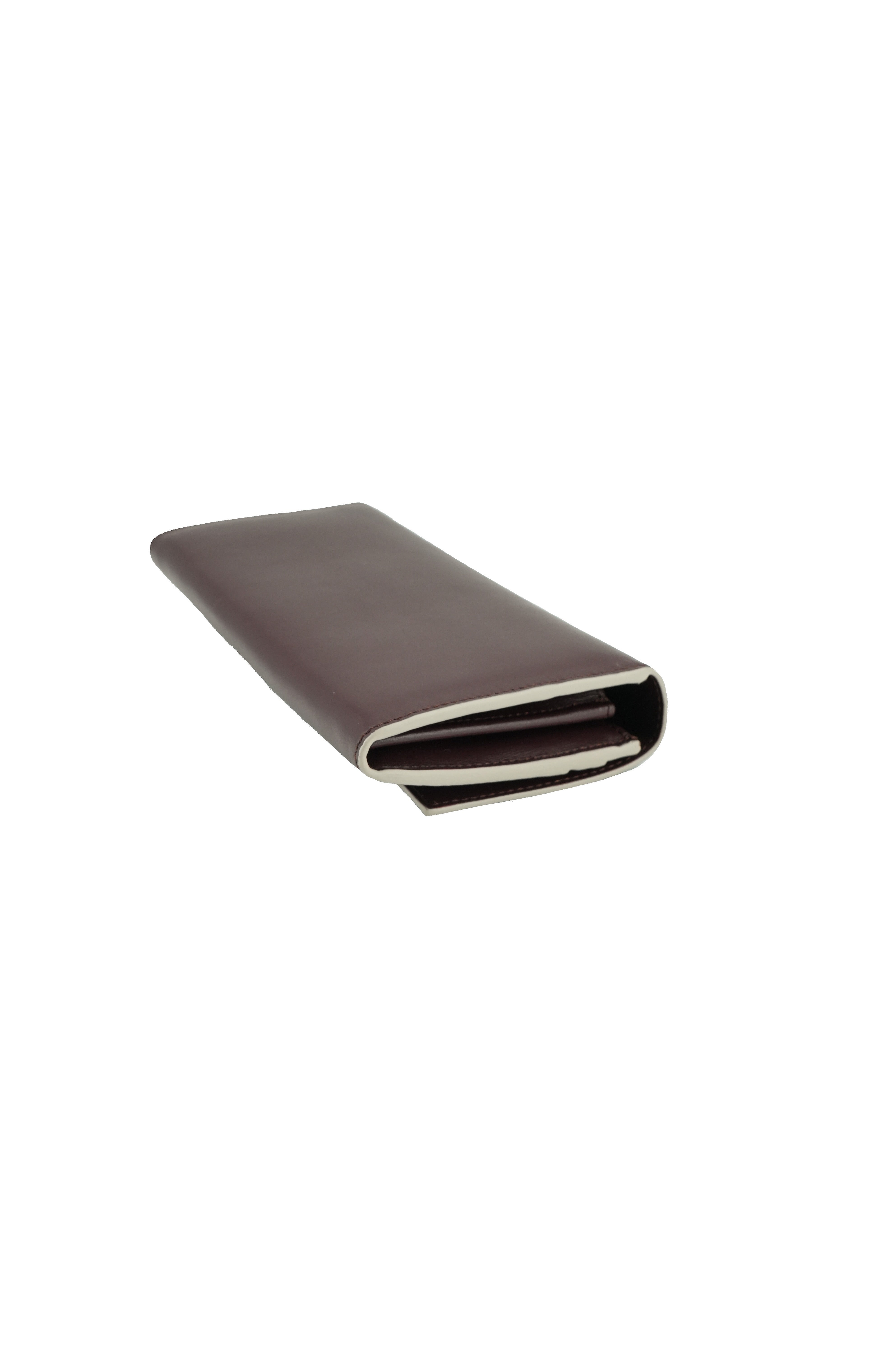 Fendi burgundy long Peekaboo wallet 9834 BOX