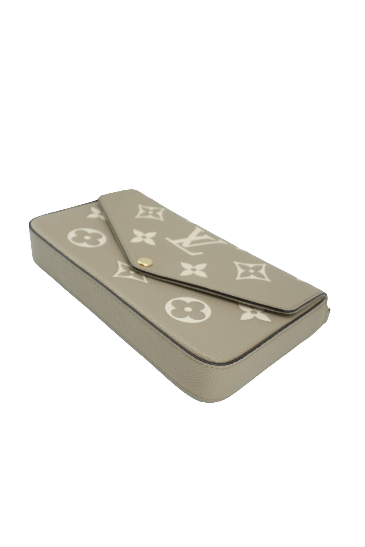 Louis Vuitton monogram empreinte Felicie pochette dove/cream NFC