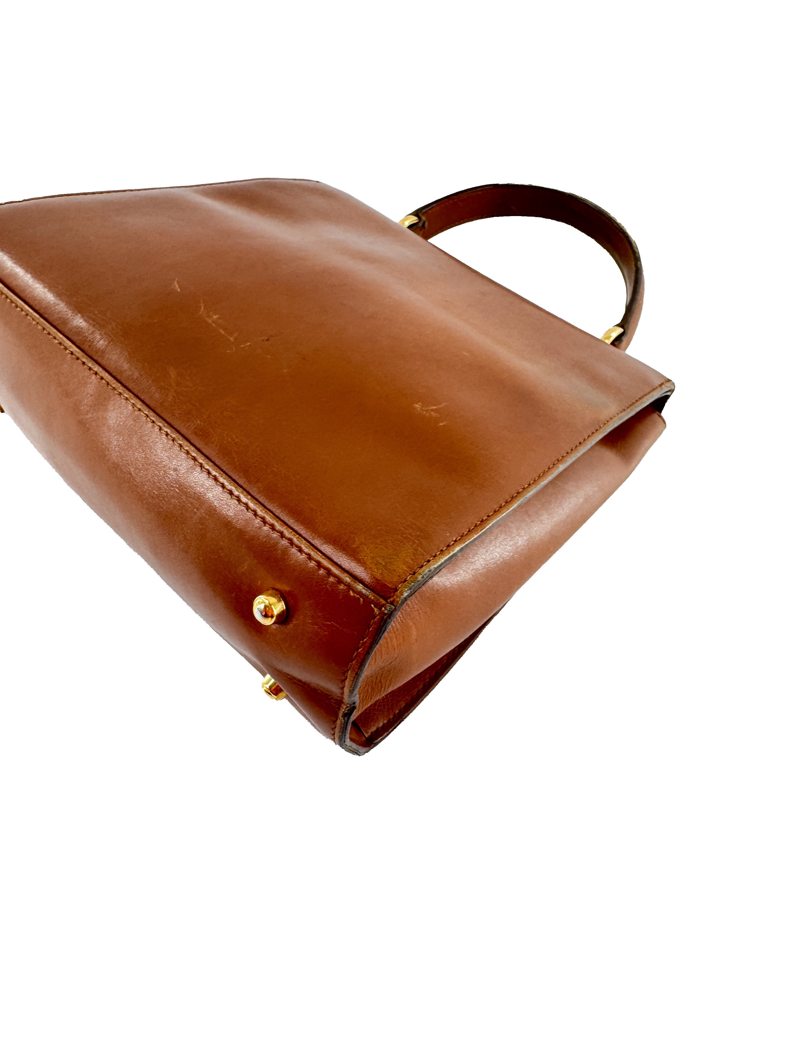 Gucci brown vintage Lady Lock top handle bag 000-110-0211