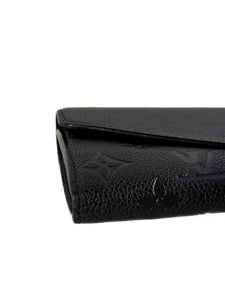 Louis Vuitton black empreinte Sarah wallet (NM, microchipped) retail $970