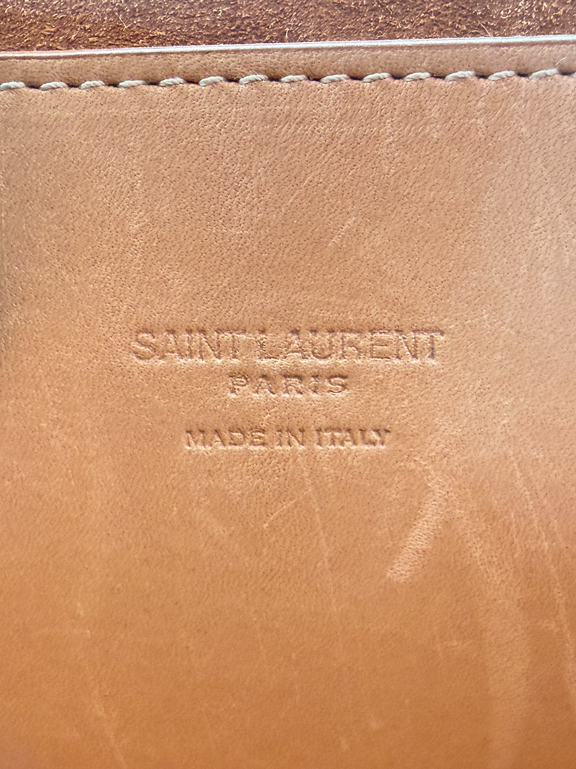 Saint Laurent Smooth Vintage Calfskin Small Kaia Satchel Brown Gold GLV6848180620