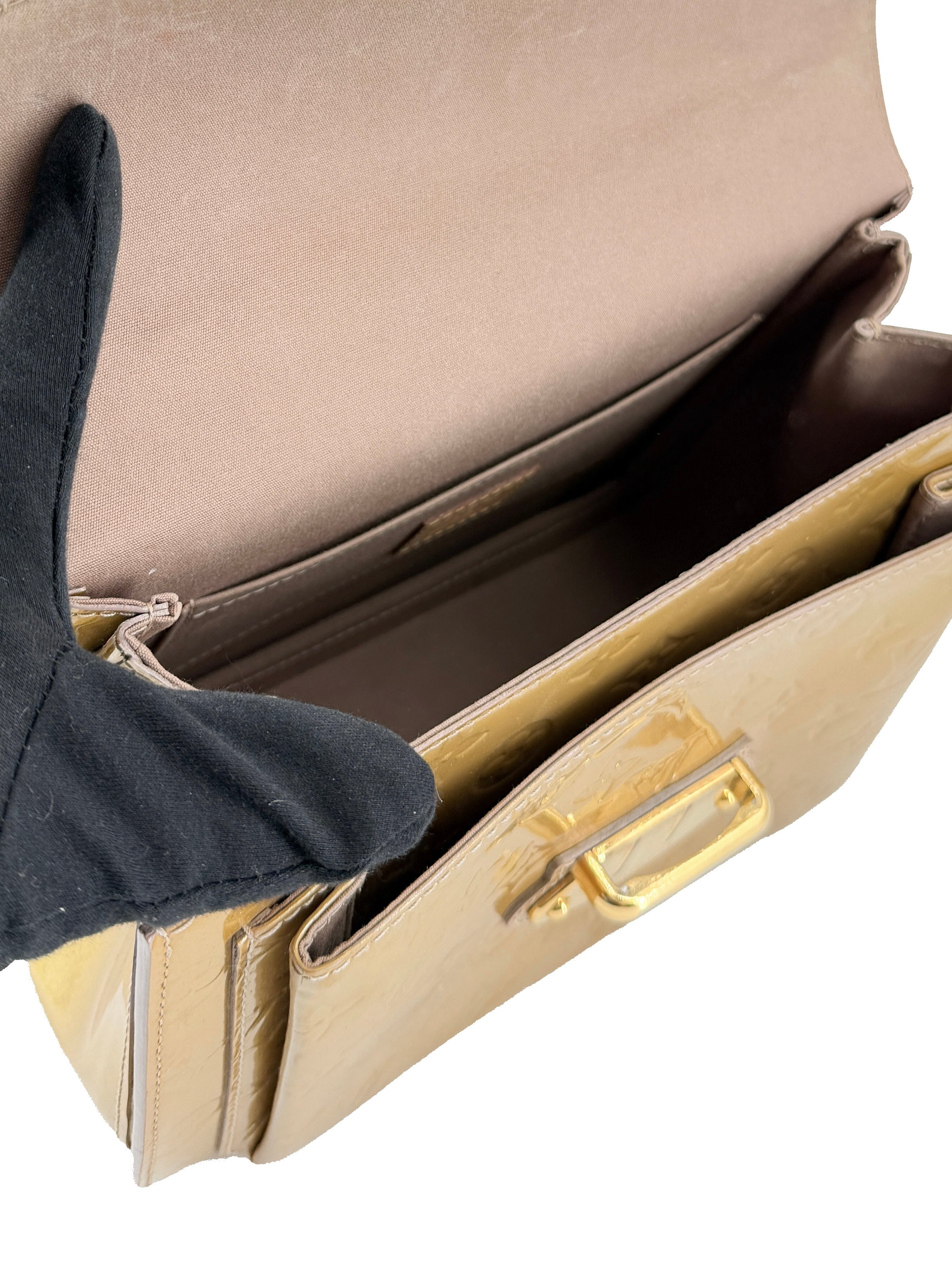 Louis Vuitton monogram vernis Mirada gold SR2192