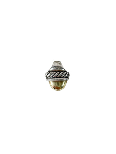David Yurman sterling silver, yellow gold cable pendant