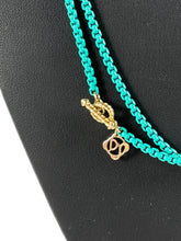 David Yurman DY teal Bel Aire color box chain necklace retail $775