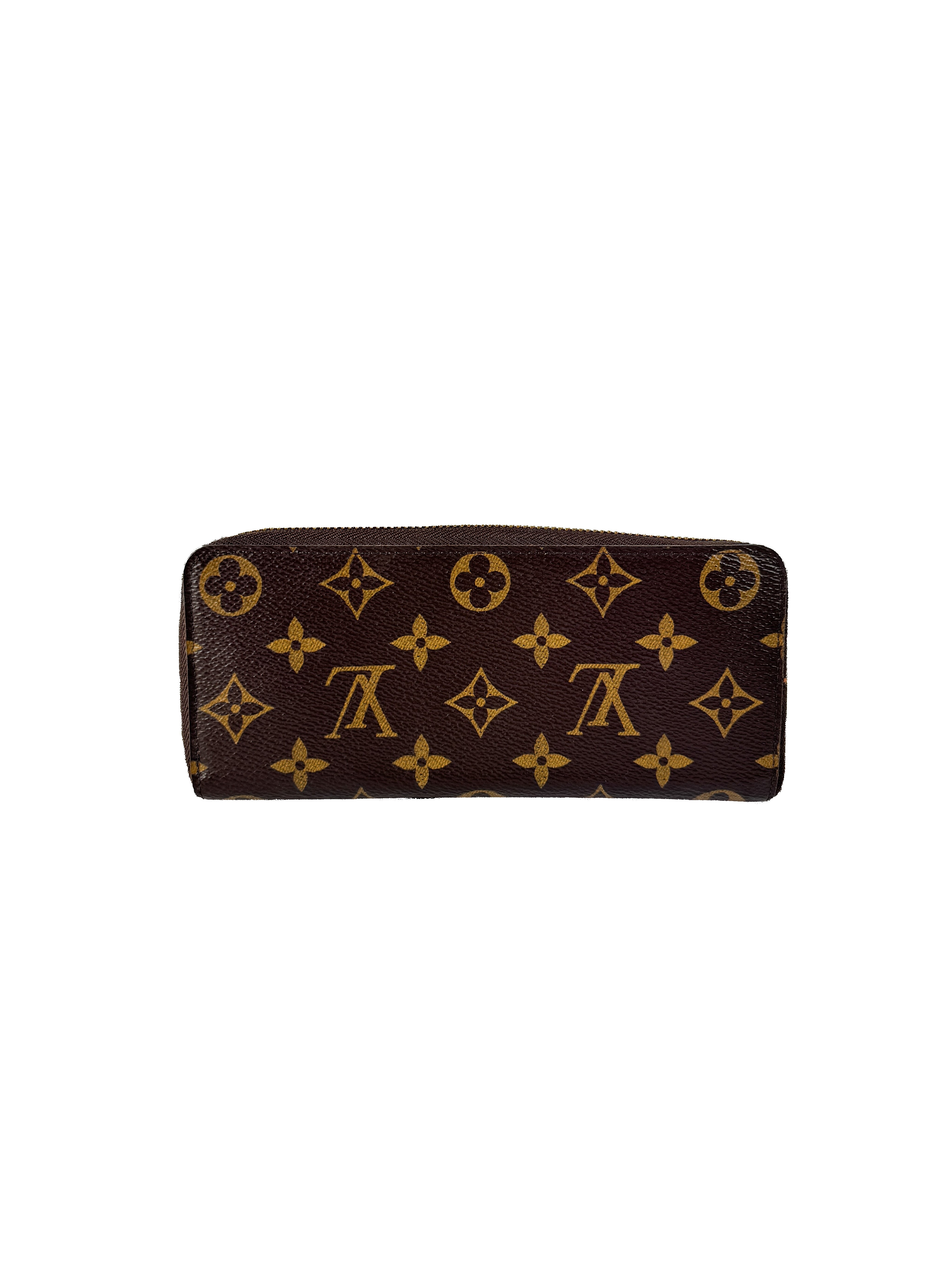 Louis Vuitton monogram Rose Ballerine Clemence wallet CA2157 retail $620