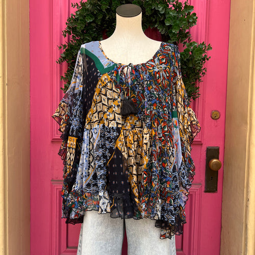 Johnny Was multicolor top size XL NWT