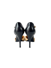 Chanel beige/black CC leather pumps size 38 (8)  D G29184