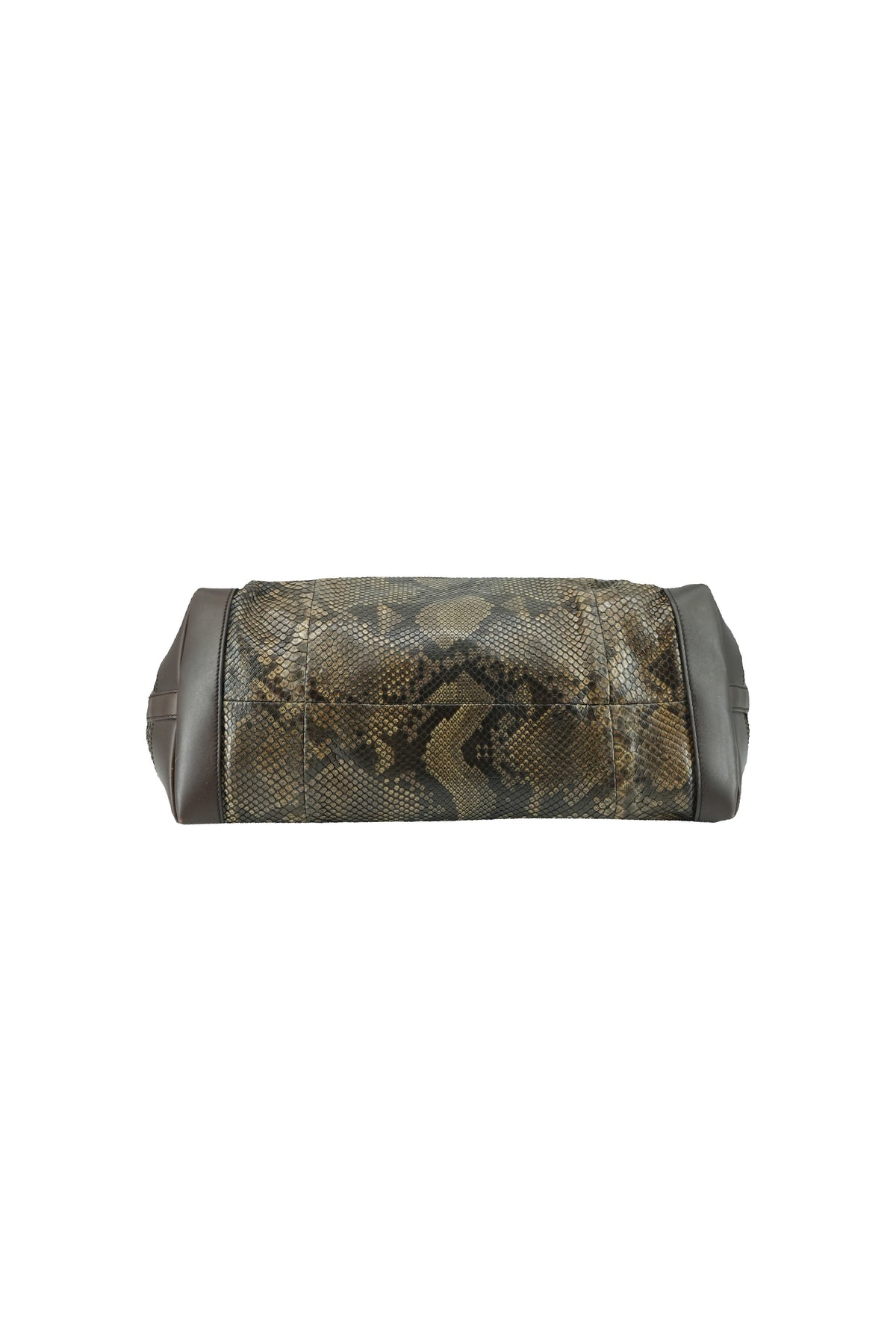 Gucci brown Python Craft tote 002123