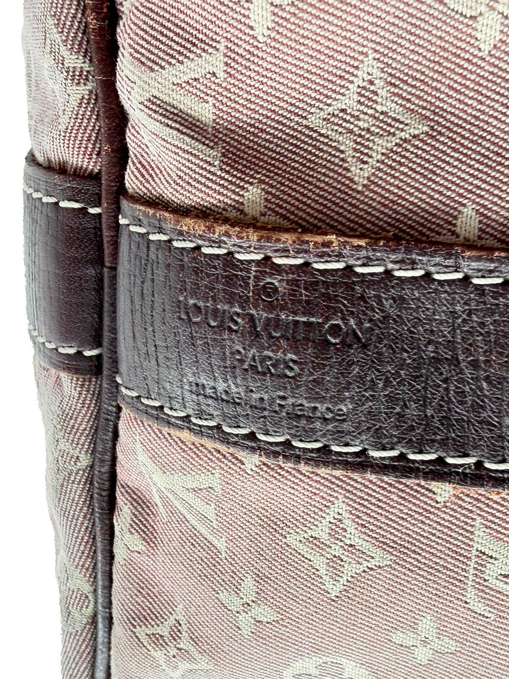 Louis Vuitton monogram Mini Lin burgundy Speedy 45 bandouliere DU4102
