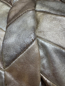 Miu Miu gold & silver nappa leather patchwork bag 122
