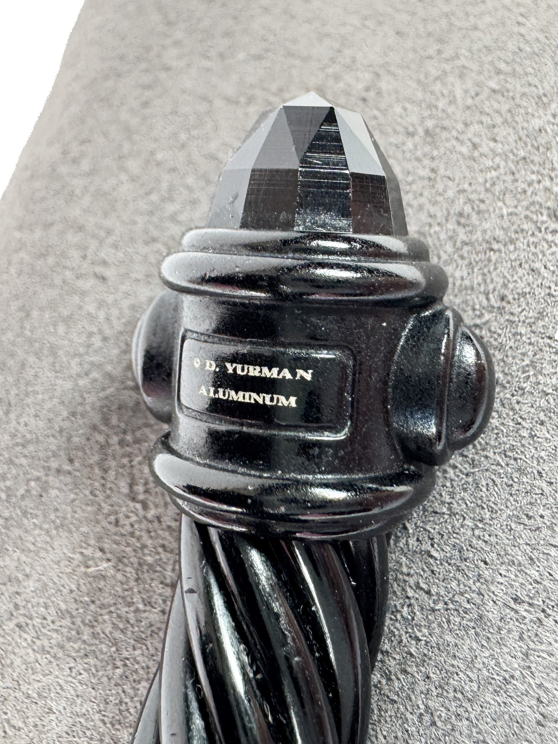 David Yurman black Aluminum Renaissance 7MM cable classic