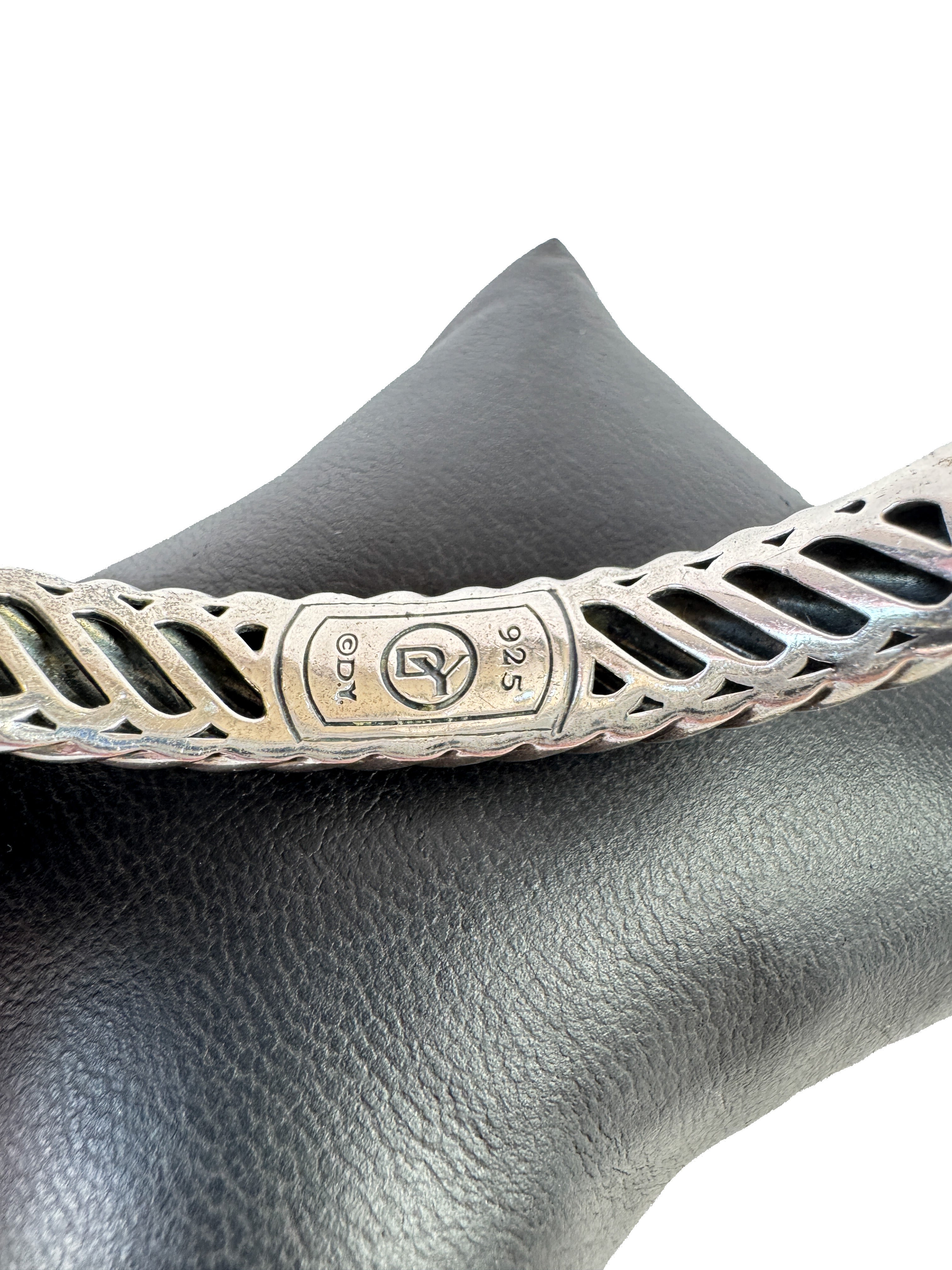 David Yurman waverly cable prasiolite & diamond cuff