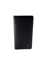 Louis Vuitton black Epi brazza slim wallet CA0041