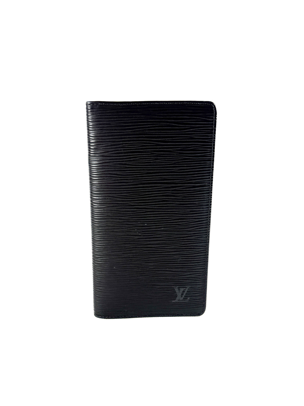 Louis Vuitton black Epi brazza slim wallet CA0041