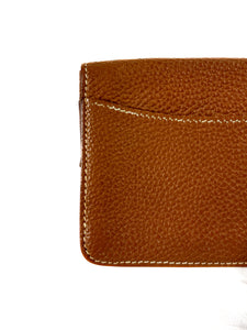 Hermès gold leather dogon card holder wallet