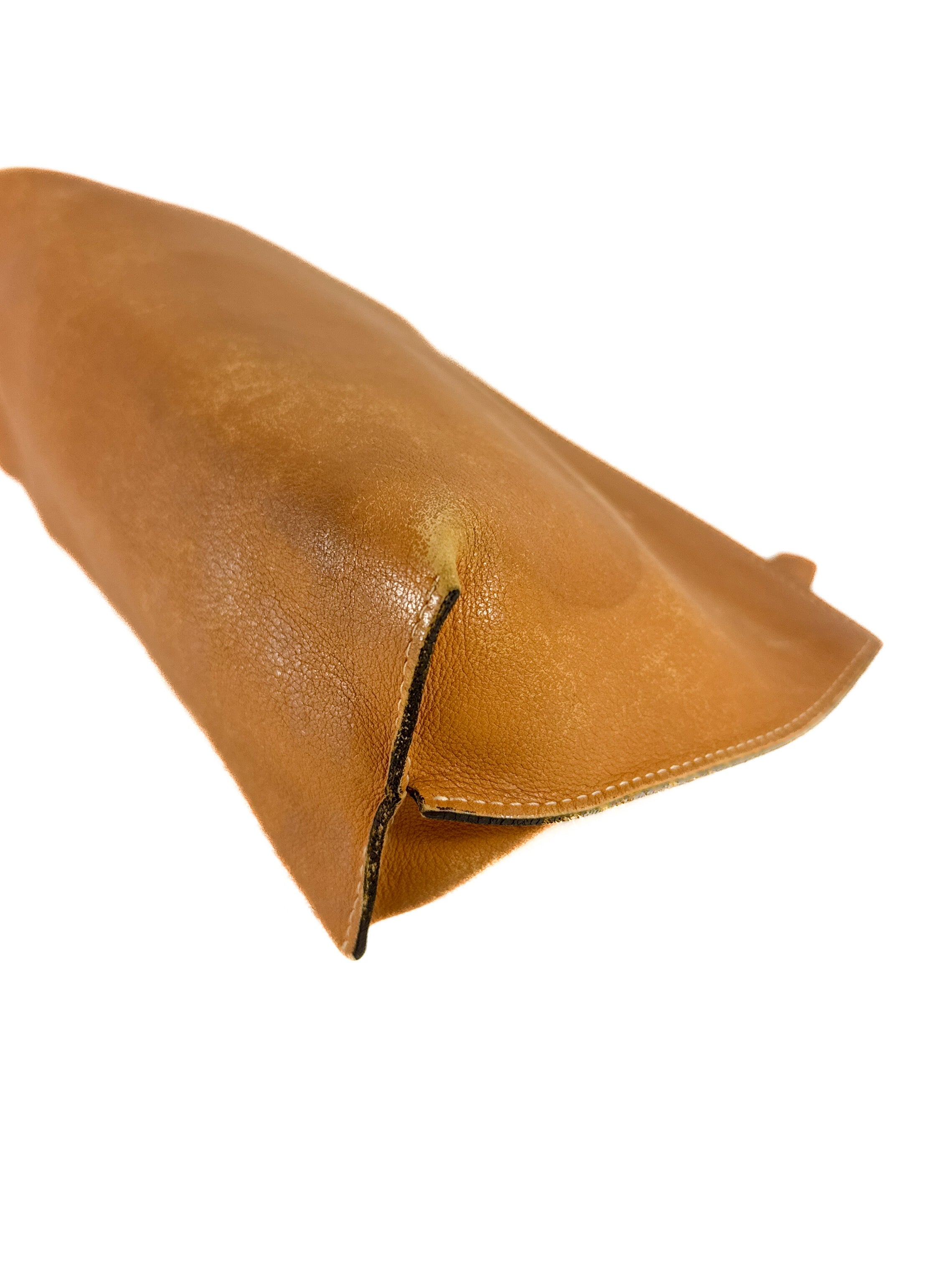 Loewe brown leather vintage zip pouch