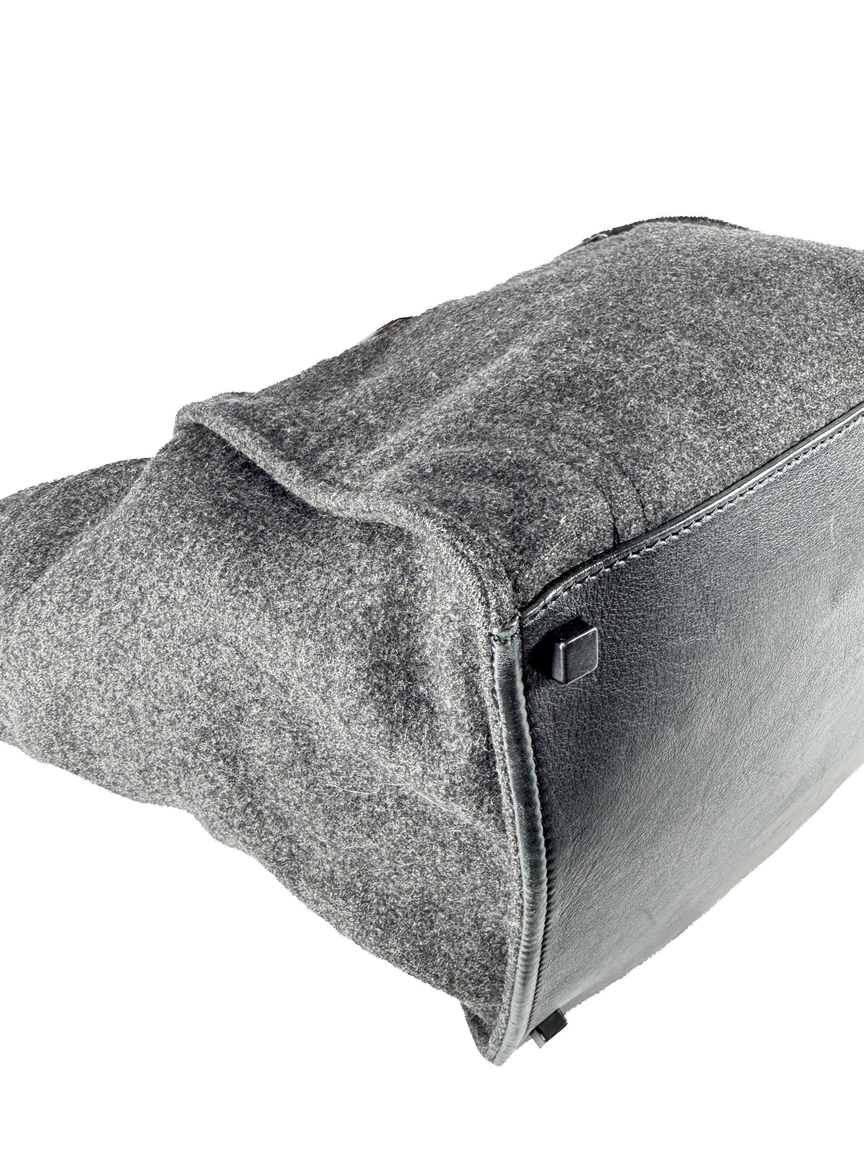 Celine gray wool Phantom tote FPA0162