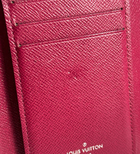 Louis Vuitton magenta epi Victorine wallet SP3196