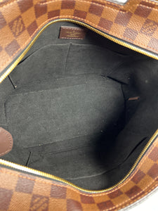 Louis Vuitton black leather damier ebene Jersey tote MM FL2139